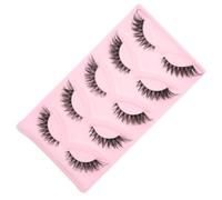Homoyoyo Fox Eye False Eyelashes 5 Pairs Wispy Long Tail Strip Lashes Bulk Makeup Lashes for Daily Wear and Stage Performance