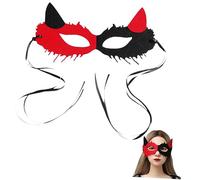 Homoyoyo Fox for Women Half Face Halloween Masquerade Eye Mask Stylish Carnival Accessory for Costume Parties Balls and Weddings