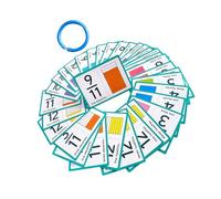 Homoyoyo Fraction Learning Flash Cards for Math Teaching Tools with Bright Visuals for Preschool and Elementary Students Homeschool Educational Supplies