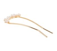 Homoyoyo French U Shaped Pearl Hair Fork Hairpin for Women Elegant Vintage Pearl Hair Stick Accessory for Secure Lightweight Decorative Pin for Parties and Daily Wear