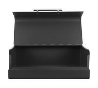 Homoyoyo Galvanized Metal Bread Box with Flip Lid, Black-Grey Rectangular Kitchen Countertop Storage Container for Bread and Food Holder, Multipurpose Kitchen Accessories for Daily Use
