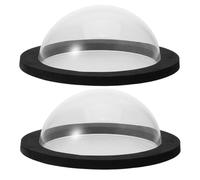 Homoyoyo Garden Pond Fish Dome Set 2Pcs Floating Plastic Cover with Viewing Bubble for Outdoor Aquatic Habitat and Relaxing Fish Observation