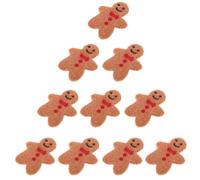 Homoyoyo Gingerbread Man Pendants with Fine Craftsmanship and Smooth 10pcs Wool Felt Lightweight Charms for Christmas Hanging Decor for Wreath Decor and Holiday Craft Projects
