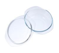 Homoyoyo Glass Casserole Dish with Lid Microwave Oven and Dishwasher Safe Clear Round Glass Cookware for Slow Cooking and Food Storage Heat-resistant Stew Bowl for Kitchen Use