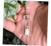 Homoyoyo Glow Dark Gothic Necklace with Tiny Glass Bottle Pendant Lightweight Stylish Chain for Halloween Costume Jewelry Elegant Accessory for Women and Gift