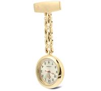 Homoyoyo Glow in The Dark Nurse Pocket Watch Alloy Case, Accurate Hanging Clip-on Fob Watch for Women Nurses, Night Luminous Dial Suitable for Healthcare Work
