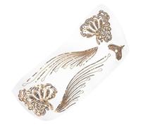 Homoyoyo Gold Sequin Mesh Sewing Patch Floral Embroidered Stickers DIY Garment Accessory for Clothing Decoration Repair and Craft Projects Suitable for Dresses Jeans Bags Hats and Stage