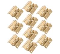 Homoyoyo Golden Iron Hinges with 180-degree Opening Angle 10pcs and Right-Angle Mounting Structure, Flexible Installation Kit Included for Cupboards and Wardrobe Doors for Home Essentials