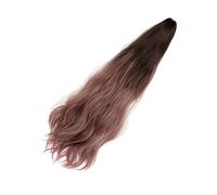 Homoyoyo Gradient Color Long Wavy Ponytail Hairpiece Natural Silky Touch No Shedding Womens Stylish Wig for Daily Party Cosplay Use