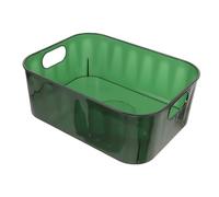 Homoyoyo Green Storage Basket for Shelves and Desk, Pet Makeup Organizer Bin for Storing Toiletry and Keeping Makeup and Accessories Neatly Organized