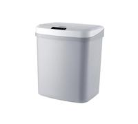 Homoyoyo Grey Smart Sensor Trash Can with USB Charging Automatic Infrared Knock Sensing Lid Garbage Storage Barrel for Kitchen Bedroom Bathroom Household Waste Bin