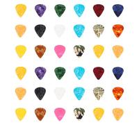 Homoyoyo Guitar Picks Set Easy to Carry with Fashionable Appearance 40pcs Abs Instrument Picks Random Color for Bass and Folk Guitar Helping Beginners
