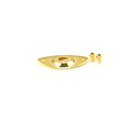 Homoyoyo Guitar Pickup Socket Plates Metal Jack Plates Recessed Gold Electric Guitar Input Jack with Screws Replacement Parts