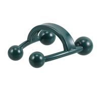 Homoyoyo H-Shaped Green 3-Ball Deep Tissue Massage Roller for Back, Legs, and Feet - Handheld Self Massager for Muscle Relief and Full Body Trigger Point Therapy