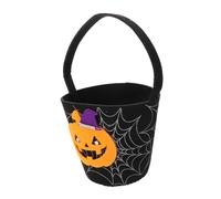 Homoyoyo Halloween Candy Bags Non Woven Treat Holder with Cartoon Pumpkin Spider Web Design for Party Sweets Storage and Gift Wrapping Sturdy and Versatile Pouch for Halloween Goodies