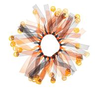 Homoyoyo Halloween Elastic Pet Collar for Cats Dogs Animals Comfortable Wear Resistant Neck Decor with Stylish Orange Black Design Practical Festival Accessory for Halloween Party