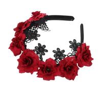 Homoyoyo Halloween Lace Rose Hairband for Women Cosplay Costume Headband Floral Accessory for Parties and Festivals Eye-catching Design for Halloween Celebrations