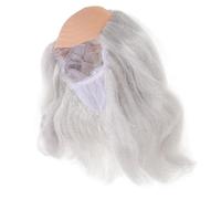 Homoyoyo Halloween Old Man Wig Fun White Bald Cap with Hair Comfortable Synthetic Costume Wig for Parties Lifelike Design for Memorable Impressions Unisex Cosplay Accessory