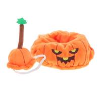 Homoyoyo Halloween Pumpkin Doll Clothes Set Cute Simple Cap Mini Outfit for Standing Sitting Dolls Holiday Costume for Little Craft Play