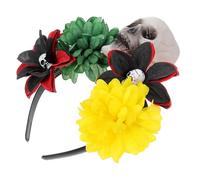 Homoyoyo Halloween Skull Rose Headband Cosplay Headdress Comfortable Decorative Hairband for Women and Party Accessory