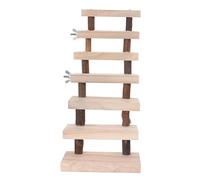 Homoyoyo Hamster Climbing Small Pet Stairs Encouraging Pet Exercises Bite-resistant Wood 3.93x1.97x0.51 in Stairs Shape Gift for Your Hamster Random Color