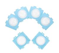 Homoyoyo Hamster Fun Tunnels 6Pcs Blue External Pipe Connector Plates with End Caps for Pet Cage Modular Bathroom Extension Kit
