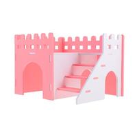 Homoyoyo Hamster House Hedgehog Hideout Two-story Spacious Pvc Bear-shaped Villa with Ample Space and Healthy Safe Design for Small Animal Habitat Pet Owners