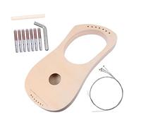 Homoyoyo Hand Drawn Lyre Harp Diy Kit Boys and Girls Musical Instrument Wooden Harp Material Bag