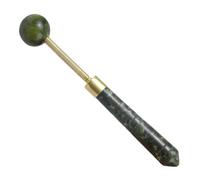 Homoyoyo Handheld Jade Back Knock Hammer Portable Comfortable Grip Manual Massage Tool for Back Neck Legs Shoulders Home Use for Fitness Enthusiasts and Office Workers