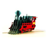 Homoyoyo Handmade 3d Small Train Greeting Card with Special Paper for Graduation and Birthday, Creative Paper Sculpture Design for Friends and Classmates