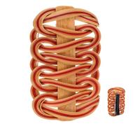 Homoyoyo Handmade Bamboo Hairpin Lightweight Comfort Traditional Chinese Style Hair Accessories for Hanfu Qipao Weddings Updo Styling Weaving Knot Barrettes Red