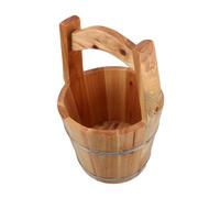 Homoyoyo Handmade Wooden Foot Soaker Bucket Leak-resistant Water Tub for Bath Spa Sauna Camping Portable Rustic Wood Barrel for Foot Basin Soaking and Water Carrying