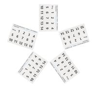 Homoyoyo Handpan Drum Scale Stickers 5pcs White Number Removable Percussion Note Decals for Beginners Musical Instrument Practice and Teaching