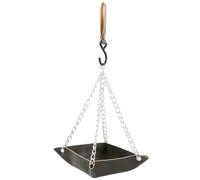 Homoyoyo Hanging Bird Feeder outside Use with Food and Water Container, Made of Sturdy Stainless Steel and Abs, Easy to Clean, Suitable for Parrots and Wild Birds, Can Be Fixed to The