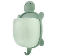 Homoyoyo Hanging Toothbrush Holder Bathroom Organizer Sturdy Storage Rack with Cartoon Turtle Design for Wall-mounted Sundries and Toothpaste Separation Easy Install and Moisture Resistant