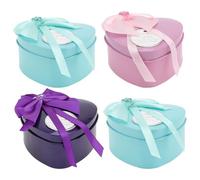 Homoyoyo Heart-Shaped Soap Flower Box 3pcs Small Rose Scented Soap Bouquet in Iron Present Box for Valentine'S Day Mother'S Day Festival