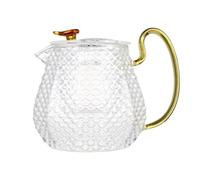 Homoyoyo Heat-Resistant Borosilicate Glass Teapot 600ml Fine Craftsmanship Tea Maker Can Be Directly Heated by Open Flame Home Use