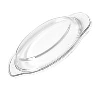 Homoyoyo Heat Resistant Glass Microwave Oven Cover with Splash Guard for Steaming and Baking Multipurpose Oven Safe Food Splatter Protector Fits Ceramic Bowls and Plates