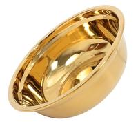 Homoyoyo Heavy-Duty 30Cm Thickened Stainless Steel Basin Gold Round Mixing Bowl Portable Kitchen Vegetable Washing and Hand Wash Tub for Home Use