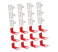 Homoyoyo Heavy Duty Fire Extinguisher Mounting Bracket Bright Red Metal Wall Hooks Slot Design Easy Installation with Screws for Quick Emergency Access and High Visibility Homes and Offices