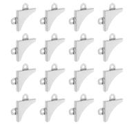 Homoyoyo Heavy Duty Metal Mirror Corner Brackets and Stable Installation and Universal Compatibility 50pcs Iron Material with Modern Sl esign for Bathroom Glass Mirrors Picture Frames