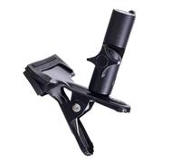Homoyoyo Heavy Duty Reflector Bracket Clamp with Safety Fastening Screws, Aluminium Iron Light Stand Clip for Photography Background Reflector Holder, Black Metal Mount Adapter