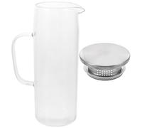Homoyoyo High Borosilicate Glass Water Pitcher Lid 1.5L Large Capacity Ice Tea Maker and Juice Pitcher for Kitchen and Dining