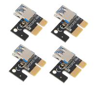 Homoyoyo High Performance Computer Accessories USB 3.0 to Pci-e 1x to 16x 4pcs Mining Riser Adapter Cards with Pcb Material, Easy to Install for Mining and Gaming