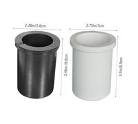 Homoyoyo High Purity Graphite Ingot Mold for Gold Silver Copper Melting Casting DIY Jewelry Making Crucible Tool with Quartz Sleeve Suitable for Volume Metal Refining and Scientific