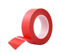 Homoyoyo High Temperature Resistant Red Masking Tape Long Wide Self-adhesive Painters Craft Paper Tape for Painting Decorating DIY with Tearable Repositionable No Residue Adhesion