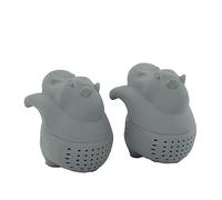Homoyoyo Hippo Silicone Tea Infuser for Loose Leaf Tea - Fine Mesh Strainer Filter with Easy-Clean Design, Lovely Cartoon Style Reusable Kitchen Gadget for Home and Travel