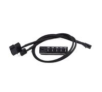 Homoyoyo Hub Pwm Pin Adapter Cable Durable Motherboard Power Extension Cable for Computer Fans Heavy Duty Flexible Design Upgrade Version with Locking Mechanism