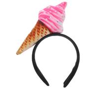 Homoyoyo Ice Cream Headband for Women Lightweight Hair Accessory for Parties Face Wash Makeup Stylish Cone Design for Spa and Daily Use Versatile Hair Decoration