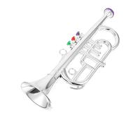 Homoyoyo Imitation Musical Instrument Trumpet for Educational Plaything Early Learning Tool Silver Note Trumpet for Birthday Parties and Stage Performances